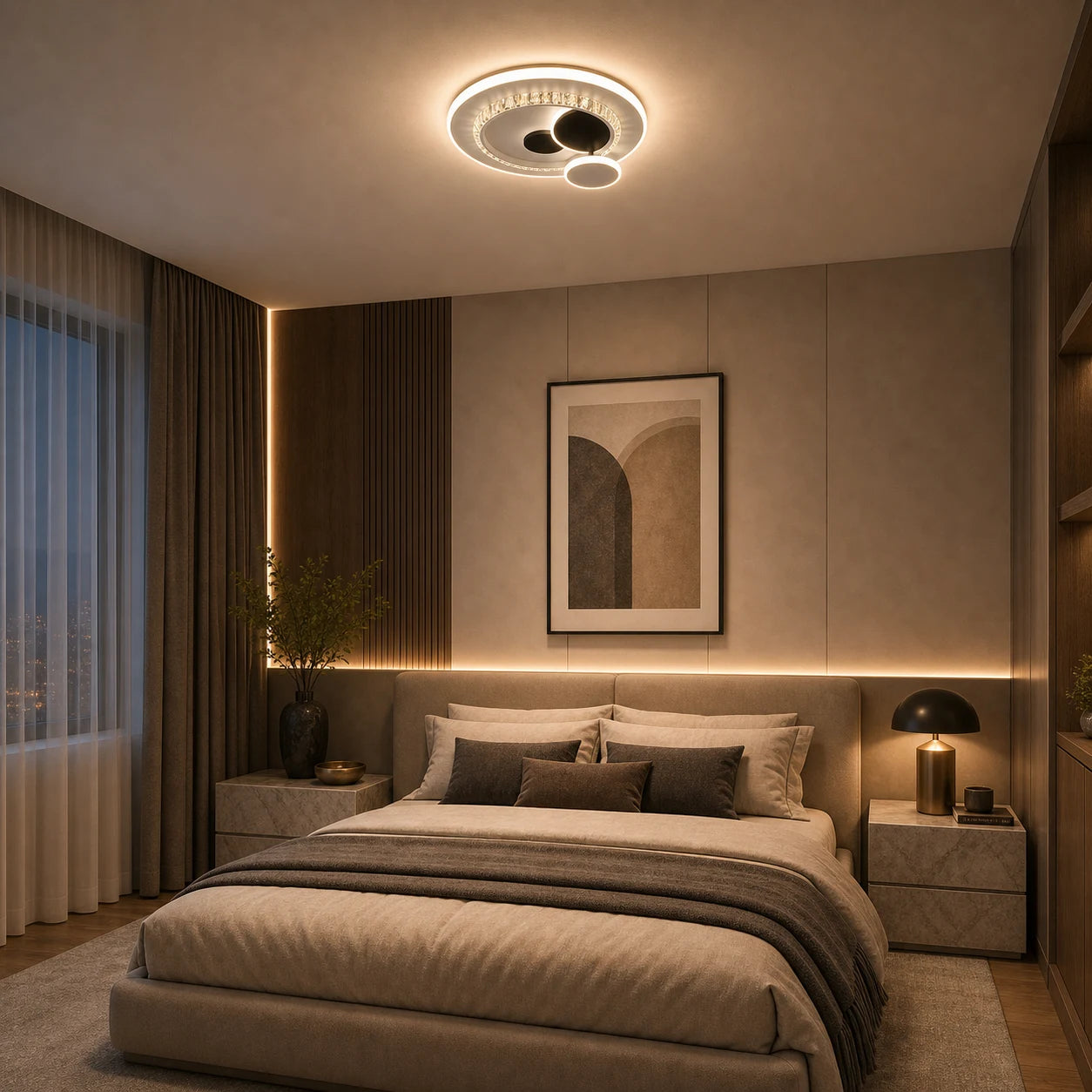 Lustra LED cu cristal HELIOX, 37W, 4 Cercuri, lumina Rece/Calda/Neutra, Negru - 05_LL653-300BK.png