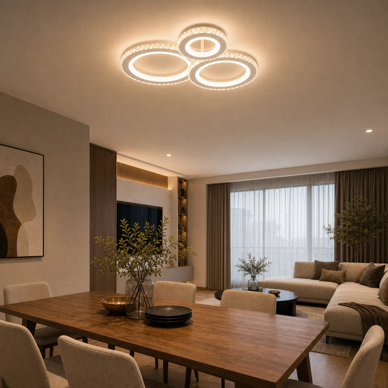 Lustra LED cu telecomanda si cristal NOVA ROTONDA RGB 75W, 3 Cercuri, lumina Rece/Calda/Neutra, Dimabila, Alb - 09_LT073-3WH.png