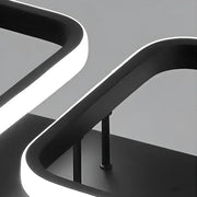 Lustra LED VERTEX 45W, 4 Patrate, Liniara, lumina Rece/Calda/Neutra, Neagra Lustre LED Default Title Alessandro Design