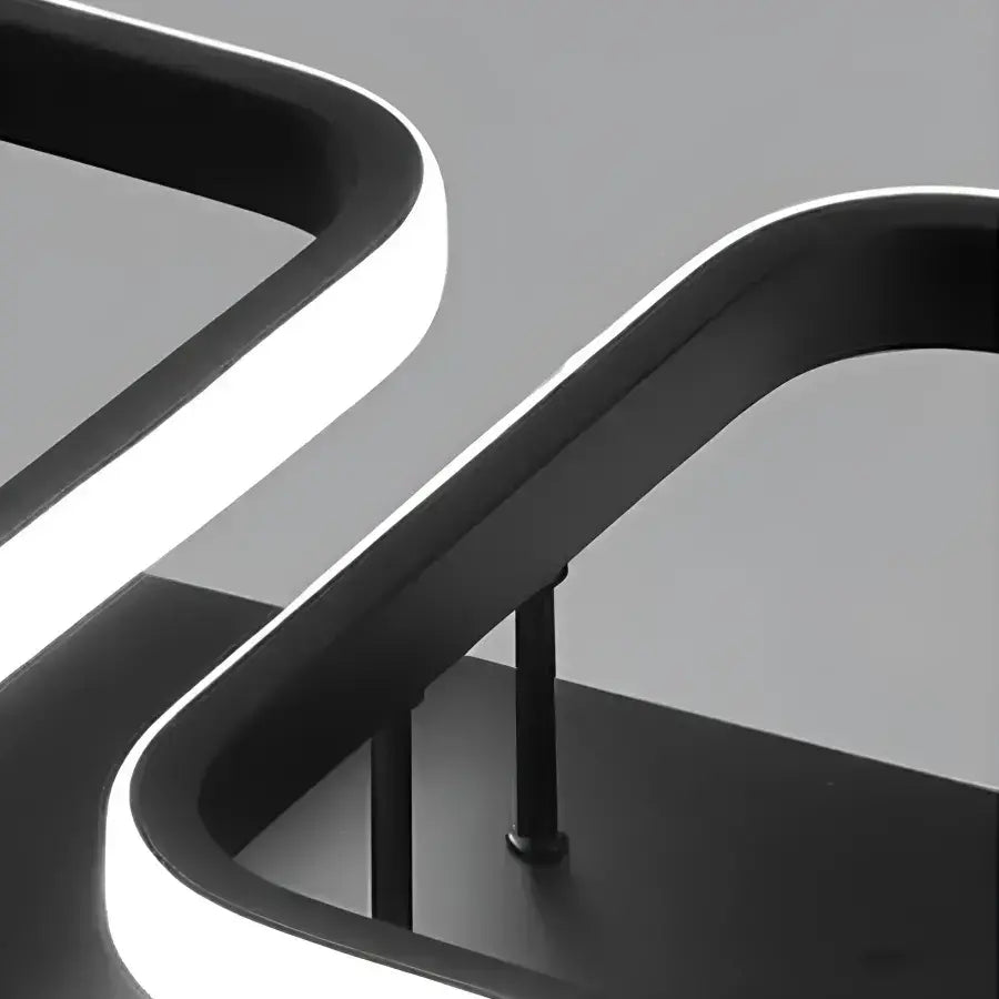 Lustra LED VERTEX 45W, 4 Patrate, Liniara, lumina Rece/Calda/Neutra, Neagra Lustre LED Default Title Alessandro Design