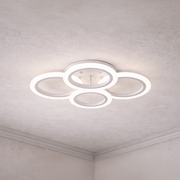 Lustra LED cu telecomanda BETTY 43W, 4 Cercuri, lumina Rece/Calda/Neutra, Dimabila, Alb Lustre LED cu Telecomanda Default Title Alessandro Design