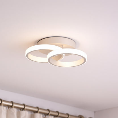 Lustra LED VERTEX CIRCULA 21W, 2 Cercuri, Rame Metalice, lumina Rece/Calda/Neutra, Alb Lustre LED Default Title Alessandro Design