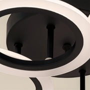 Lustra LED cu telecomanda BETTY 43W, 4 Cercuri, lumina Rece/Calda/Neutra, Dimabila, Negru Lustre LED cu Telecomanda Default Title Alessandro Design