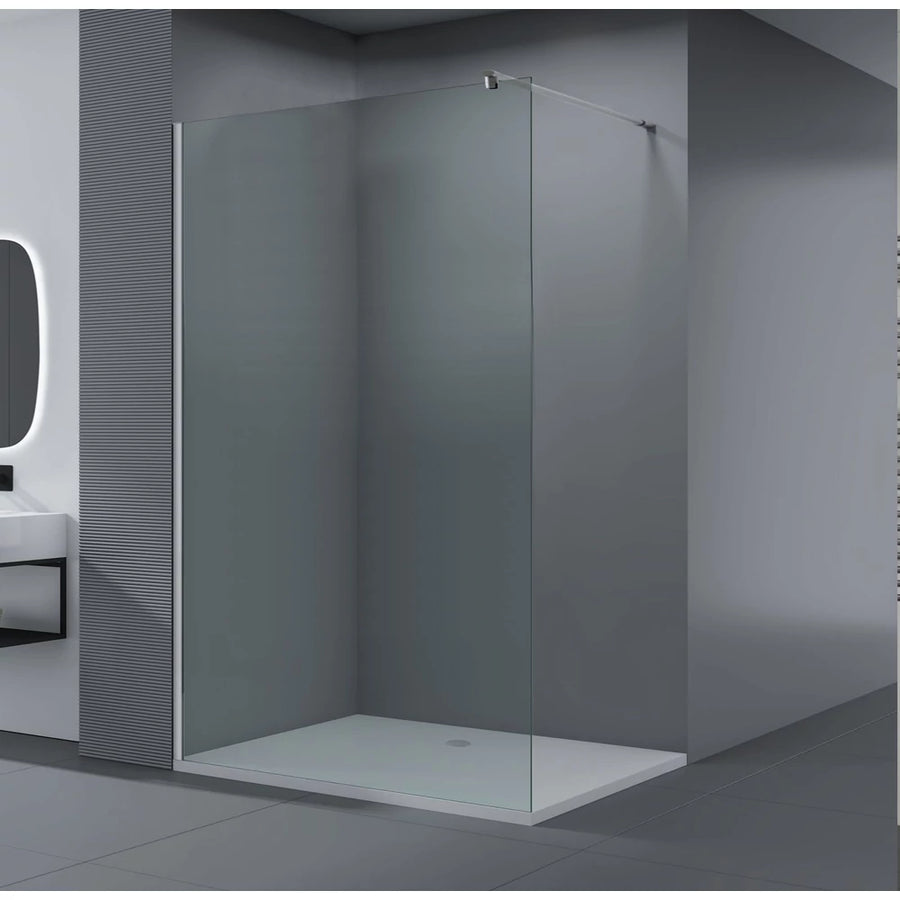 Paravan duș Walk-In 90x195 cm, sticlă securizată 8 mm, satin, profil metalic rezistent Dus Walk-in Default Title Alessandro Design