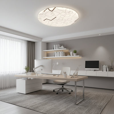 Plafonieră LED 35 cm, 31W, 3000K / 4000K / 6000K, Alb, Metal si Acril