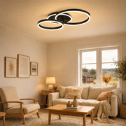 Lustra LED cu telecomanda RINOVA 66W, 2 Cercuri, lumina Rece/Calda/Neutra, Dimabila, Negru Lustre LED cu Telecomanda Default Title Alessandro Design