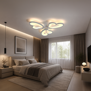 Lustra LED cu telecomanda BLOSSOM 40W, 3 Petale, lumina Rece/Calda/Neutra, Dimabila, Alb Lustre LED cu Telecomanda Default Title Alessandro Design