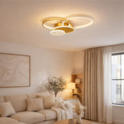 Lustra LED cu telecomanda KILLIAN 80W, 4 Cercuri, lumina Rece/Calda/Neutra, Dimabila, Auriu Lustre LED cu Telecomanda Default Title Alessandro Design