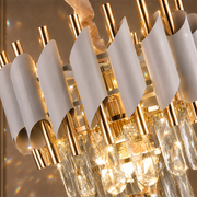 Candelabru Cristal VERSAILLES Petito 3xE14, Diametru 30cm, Auriu Lucios si Alb, Inaltime Reglabila, Metal si Cristal Candelabre Cristal Default Title Alessandro Design