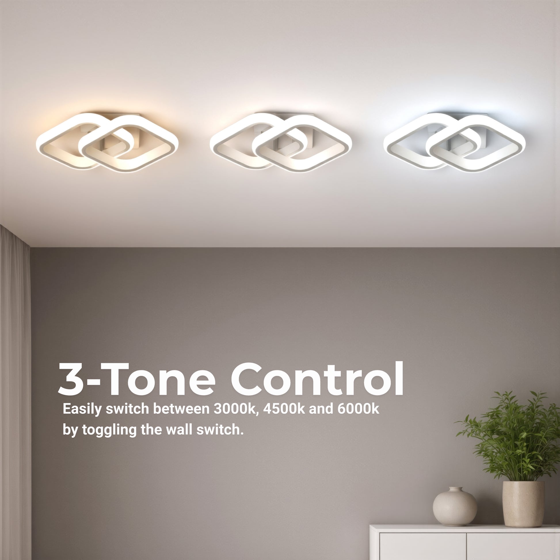Lustra LED VERTEX Matrix, Romburi Suprapuse, Rame Metalice, 24W, 2 Romburi, Lumina Rece/Calda/Neutra 3000K/4000K/6000K, Alb Lustre LED Default Title Alessandro Design