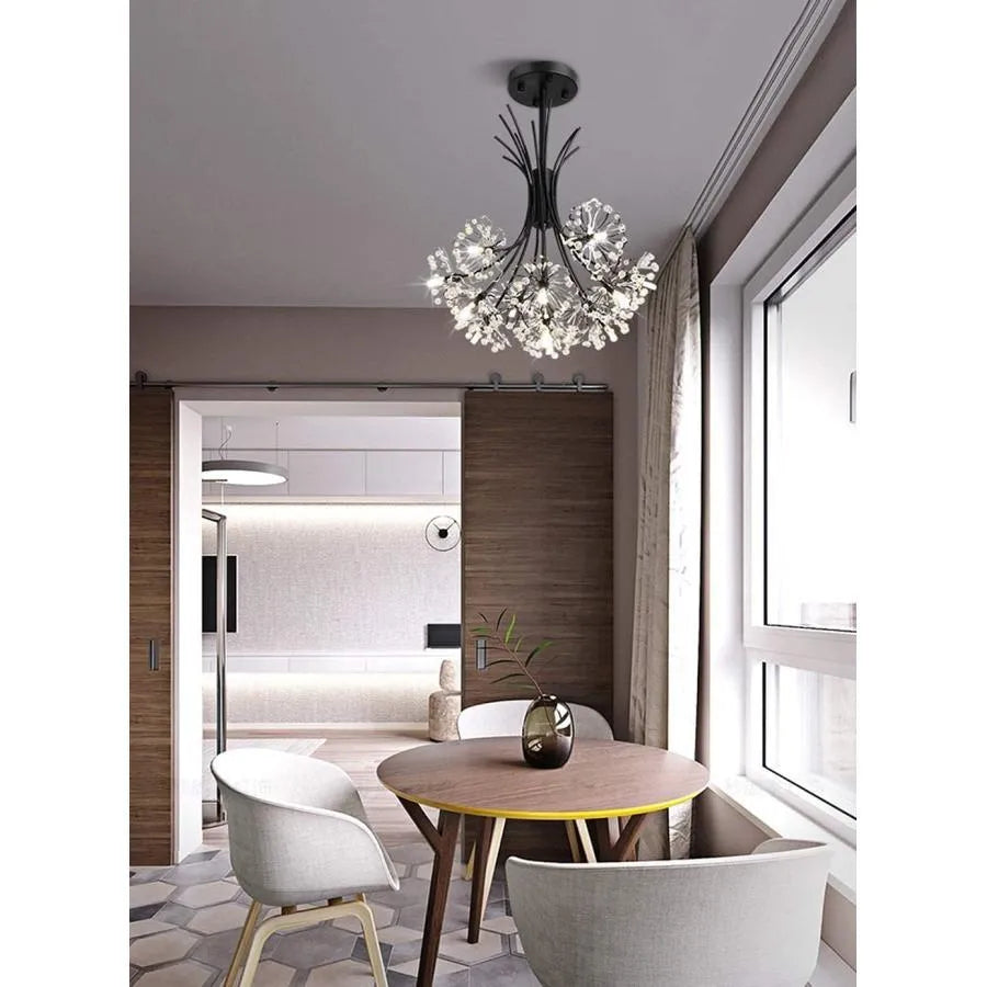 Candelabru Cristal PETERHOF Petito, 13xG4, Diametru 52 cm, Negru Candelabre Moderne Default Title Alessandro Design