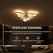 Lustra LED cu telecomanda BLOSSOM 40W, 3 Petale, lumina Rece/Calda/Neutra, Dimabila, Alb Lustre LED cu Telecomanda Default Title Alessandro Design