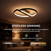 Lustra LED cu telecomanda VECTOR ARCUS 52W, 2 Elemente, lumina Rece/Calda/Neutra, Dimabila, Negru Lustre LED cu Telecomanda Default Title Alessandro Design