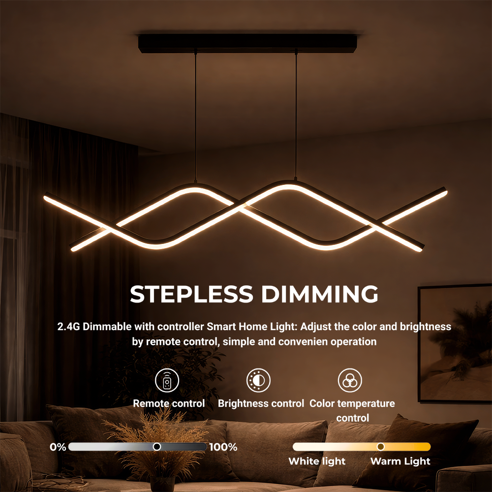 Lustra LED suspendata cu telecomanda ZIGZAG 27W, lumina Rece/Calda/Neutra, Dimabila, Negru, Inaltime Reglabila Lustre LED cu Telecomanda Default Title Alessandro Design