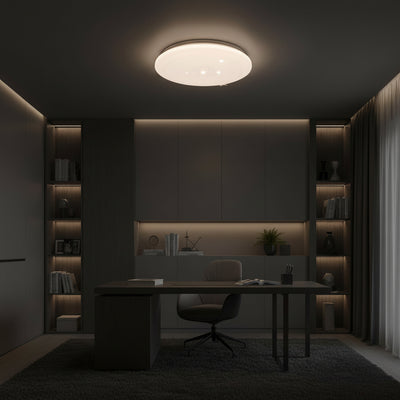 Plafonieră LED Stele 35 cm, 31W, 3000K / 4000K / 6000K, Alb, Metal si Acril