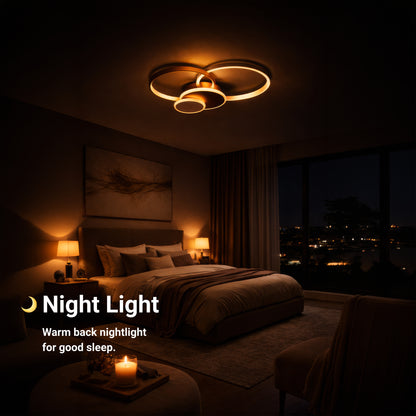 Lustra LED cu telecomanda KILLIAN 80W, 4 Cercuri, lumina Rece/Calda/Neutra, Dimabila, Auriu Lustre LED cu Telecomanda Default Title Alessandro Design