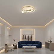 Lustra LED Rafael cu Telecomanda, 58W, Dimabila, 3000K/4000K/6000K, Auriu
