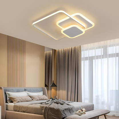 Lustra LED cu telecomanda ANEMONA 75W, 3 Patrate, lumina Rece/Calda/Neutra, Dimabila, Alb Lustre LED cu Telecomanda Default Title Alessandro Design