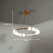 Lustră Suspendată LED Acril Nova 57W cu Telecomandă, Dimabilă, 3000K/4000K/6000K, Auriu, Metal și Acril Lustre LED cu Telecomanda Default Title Alessandro Design