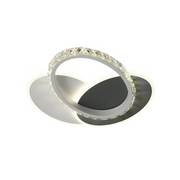 Lustra LED cu cristal PRISMIQ 39W, 3 Ovale, lumina Rece/Calda/Neutra, Negru Aplice de Interior Default Title Alessandro Design