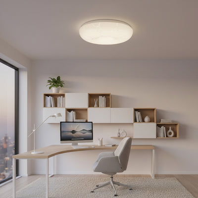 Plafonieră LED 35 cm, 31W, 3000K / 4000K / 6000K, Alb, Metal si Acril