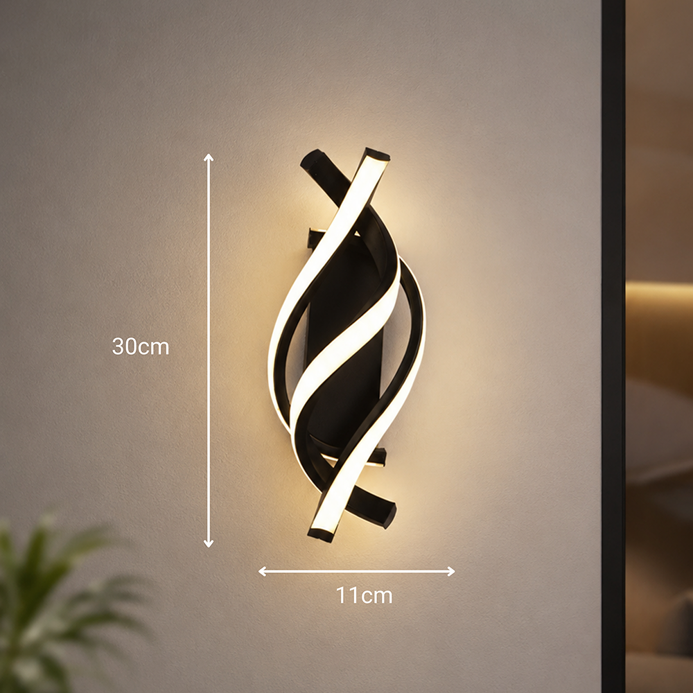 Aplica LED Reid 13W, Lumina Rece/Calda/Neutra, Negru Aplice de Interior Default Title Alessandro Design