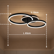Lustra LED cu telecomanda RINOVA 66W, 2 Cercuri, lumina Rece/Calda/Neutra, Dimabila, Negru Lustre LED cu Telecomanda Default Title Alessandro Design