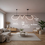 Lustra LED DIVINO cu Tub Silicon Flexibil – 24W, Lumina Reglabila, Negru Mat Lustre Moderne Default Title Alessandro Design