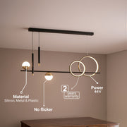 Lustra LED suspendata cu telecomanda DAMARA 44W, lumina Rece/Calda/Neutra, Dimabila, Negru, Inaltime Reglabila Lustre LED cu Telecomanda Default Title Alessandro Design