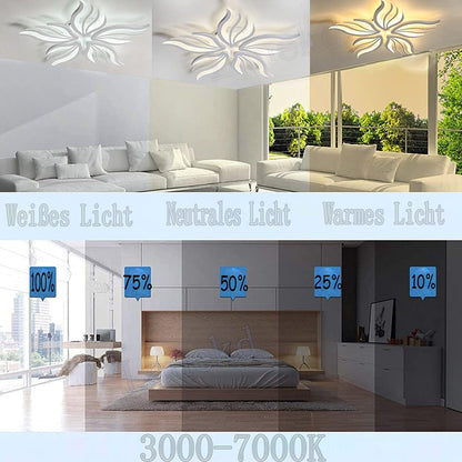 Lustra LED cu telecomanda SAKURA 62W, 5 Petale, lumina Rece/Calda/Neutra, Dimabila, Alb Lustre LED cu Telecomanda Default Title Alessandro Design