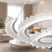 Lustra LED cu Telecomanda LT188WH, Cristal si Metal, 40W, Dimabila, Inaltime Reglabila, Lumina Rece/Calda/Neutra, Iluminat Luxos Lustre LED cu Telecomanda Default Title Alessandro Design