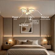 Lustra LED cu telecomanda BLOSSOM 40W, 3 Petale, lumina Rece/Calda/Neutra, Dimabila, Alb Lustre LED cu Telecomanda Default Title Alessandro Design