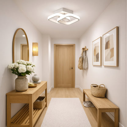 Lustra LED VERTEX Matrix, Romburi Suprapuse, Rame Metalice, 24W, 2 Romburi, Lumina Rece/Calda/Neutra 3000K/4000K/6000K, Alb Lustre LED Default Title Alessandro Design