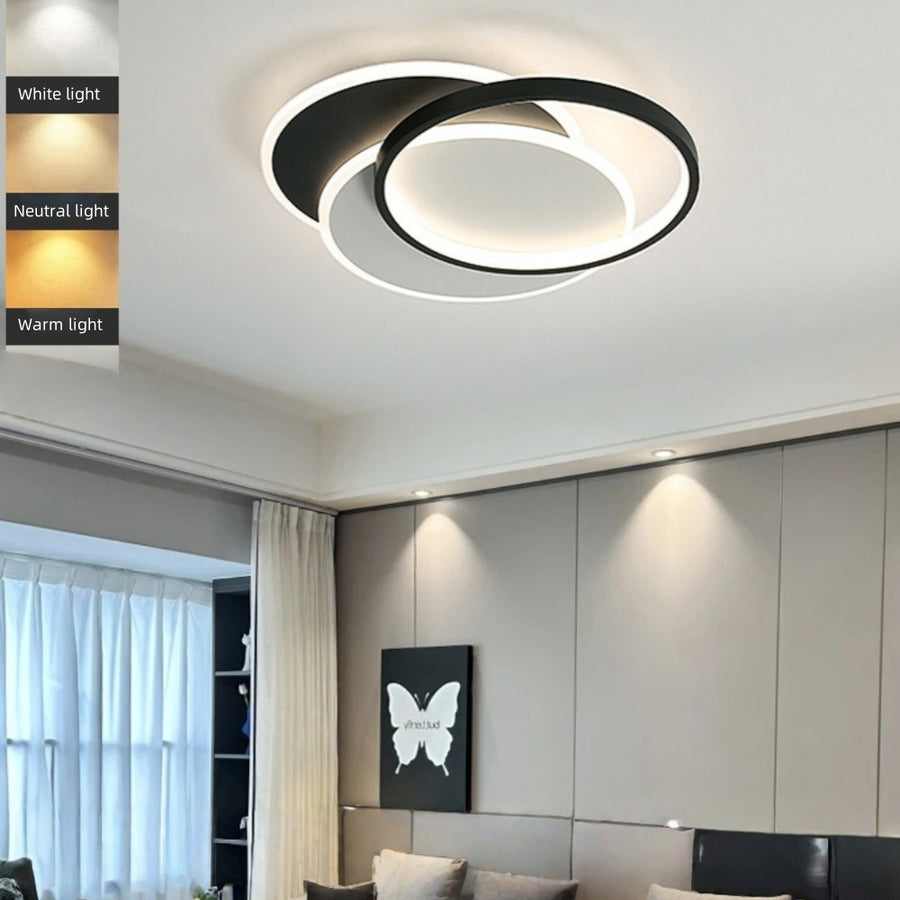 Lustra LED cu telecomanda CHIARA 67W, 3 Cercuri, lumina Rece/Calda/Neutra, Dimabila, Negru Lustre LED cu Telecomanda Default Title Alessandro Design