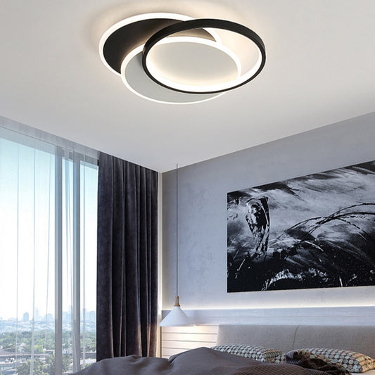 Lustra LED cu telecomanda CHIARA 67W, 3 Cercuri, lumina Rece/Calda/Neutra, Dimabila, Negru Lustre LED cu Telecomanda Default Title Alessandro Design