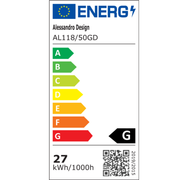Aplica LED de Perete, 110cm, 3000K/4000K/6000K, Auriu Aplice de Interior Default Title Alessandro Design