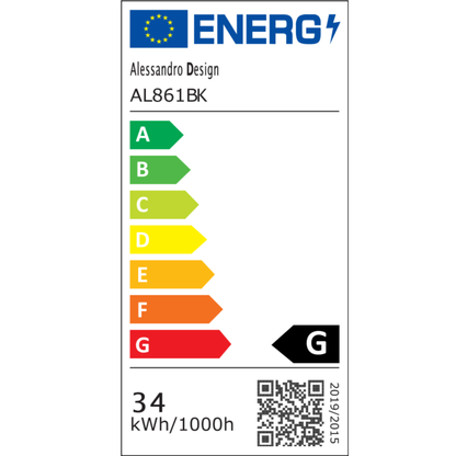 Aplica LED Cheia Sol 34W Lumina Rece/Calda/Neutra Metal Negru Aplice de Interior Default Title Alessandro Design