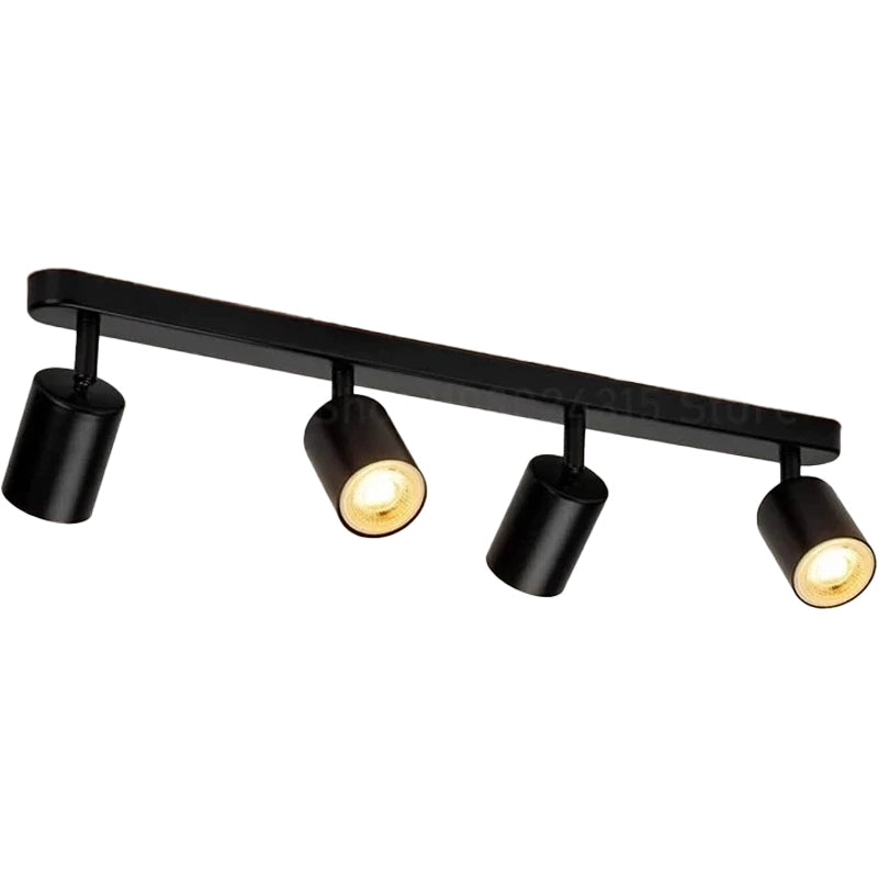 Lustra Clasica Moderna, Joom cu Proiector Liniar, 4XGU10, Metal, Negru, Becuri Neincluse Lustre LED Default Title Alessandro Design