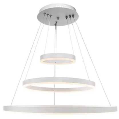 Lustra LED suspendata cu telecomanda SERENA 85W, 60cm, 3 Cercuri, lumina Rece/Calda/Neutra, Dimabila, Alb, Inaltime Reglabila Lustre LED cu Telecomanda Default Title Alessandro Design