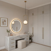Lustra LOFT Gallery Modern, 1x E27, Alb Auriu, Metal, Inaltime Reglabila