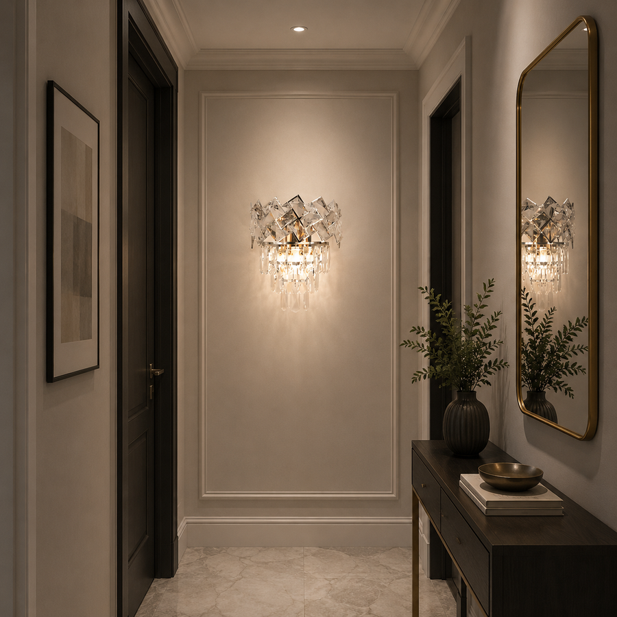 Aplica Cristal WINDSOR, 2x E14, Crom Lucios
