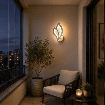 Aplica LED LILY 14W Petala Lumina Rece/Calda/Neutra Acril si Metal Alb