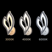 Aplica LED LILY 14W Petala Lumina Rece/Calda/Neutra Acril si Metal Alb