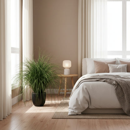 Planta Artificială Iarbă Ornamentală Tip Fântână, 110cm, Verde, Fara Ghiveci