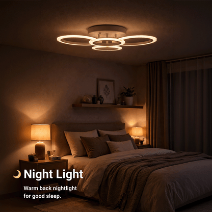 Lustra LED cu telecomanda BETTY 43W, 4 Cercuri, lumina Rece/Calda/Neutra, Dimabila, Alb Lustre LED cu Telecomanda Default Title Alessandro Design