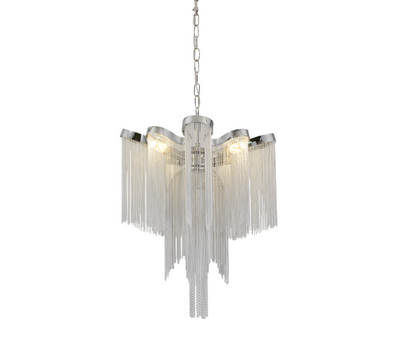 Candelabru Aurora, 4xE14, Diametru 43 cm, Inaltime 68 cm, Crom Lucios, Metal