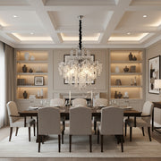 Candelabru Cristal PUBU Eleganza, 5x E14, Diametru 50cm, Crom