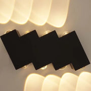 Aplica LED AX232, Exterior, 8 Surse, 8W, Negru, 3000K