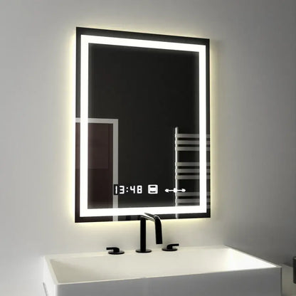 Oglinda LED Rectangulara, 45x60cm, Verite MotionGlow Marcello, Sistem Dezaburire, Ceas & Termometru, Dimabila Oglinzi Marcello Default Title Alessandro Design