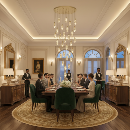 Candelabru Cristal AROHA LED cu Telecomanda, Suspendat, 30 Surse, 90W, Lumina Calda/Neutra/Rece, Diametru 60cm, Inaltime Reglabila, Auriu, Metal si Cristal